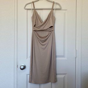 Beige Cut Out Dress